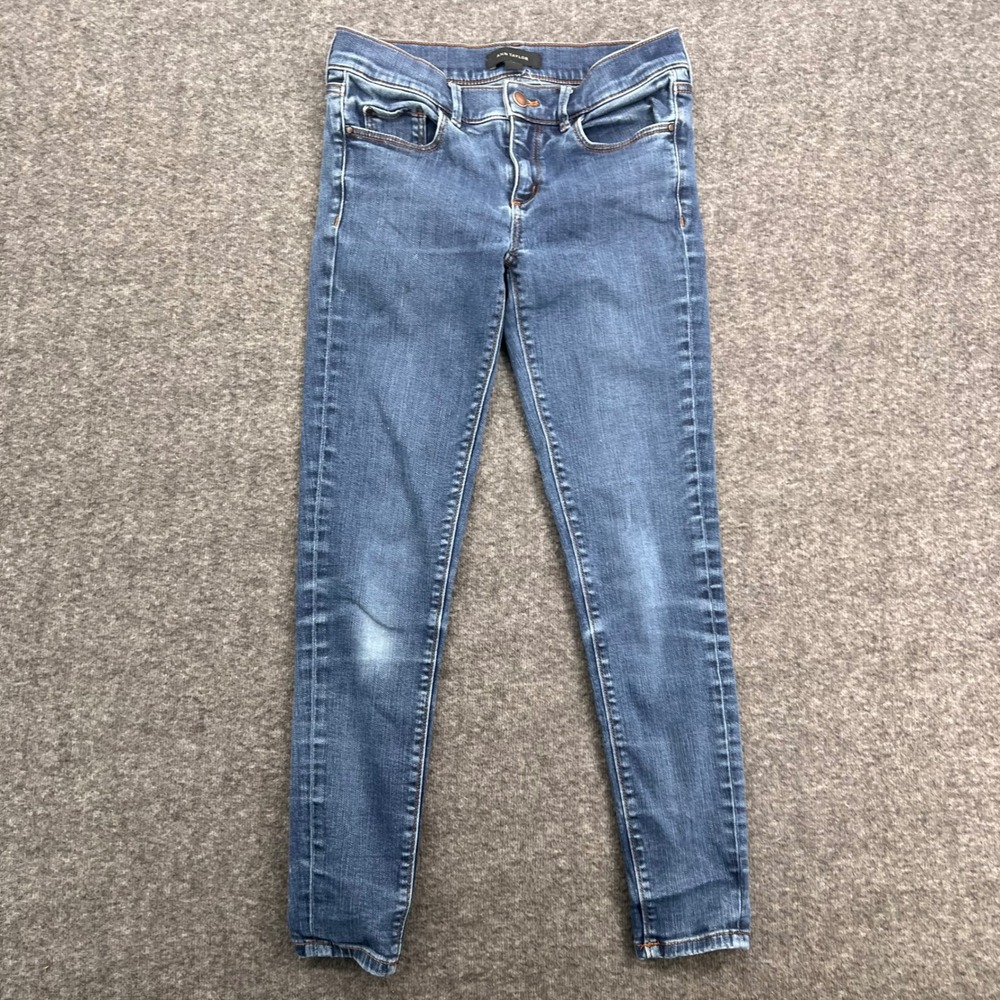 Ann Taylor Womens The Skinny Jeans Medium Wash Blue Stretch Denim Size 0